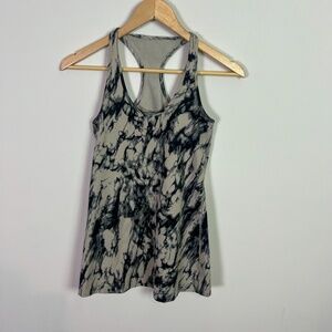 Lululemon Reverse Black Tie Dye Racer Back Tank Top Women Size 2